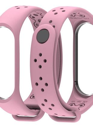 Ремешок xiaomi mi band 4 / 3 mijobs sport light силиконовый розовый 1703p