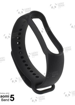 Ремешок xiaomi mi band 5 mijobs силиконовый однотонный браслет для фитнес-трекера черный 1433p