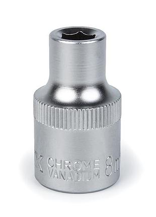 Головка торцевая polax автомобильная шестигранная 8 мм, 1/2", crv (25-082)