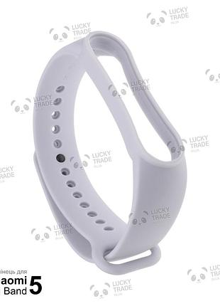 Ремешок xiaomi mi band 5 mijobs силиконовый однотонный браслет для фитнес-трекера серый 1433p