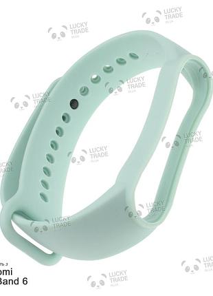Ремешок xiaomi mi band 6 силиконовый двухцветный браслет с рамкой miband серый / хаки 143301p