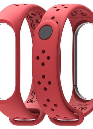 Ремешок xiaomi mi band 4 / 3 mijobs sport light силиконовый красный 1703p