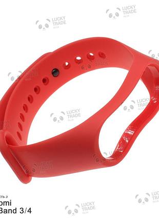Ремешок xiaomi mi band 4 / 3 mijobs light силиконовый однотонный браслет красный 1691p