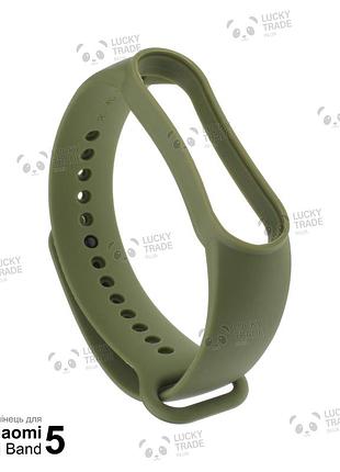 Ремешок xiaomi mi band 5 mijobs силиконовый однотонный браслет для фитнес-трекера хаки 1433p