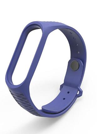 Ремешок xiaomi mi band 4 / 3 mijobs силиконовый рифленый синий 1907p
