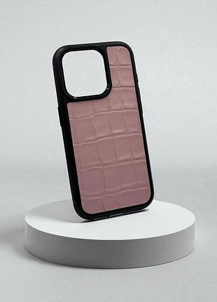 Чехол для iphone из натуральной итальянской кожи (розовый)