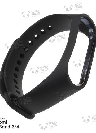 Ремешок xiaomi mi band 4 / 3 mijobs силиконовый однотонный браслет черный 1627p