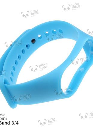 Ремешок xiaomi mi band 4 / 3 mijobs light силиконовый однотонный браслет голубой 1691p