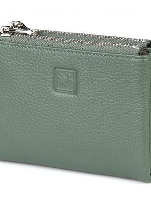 Женский кошелек на магните натуральная кожа 9949-1806 olive green