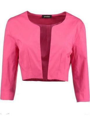 Pomodoro bright pink solid jacket болеро розовый жакет пиджак