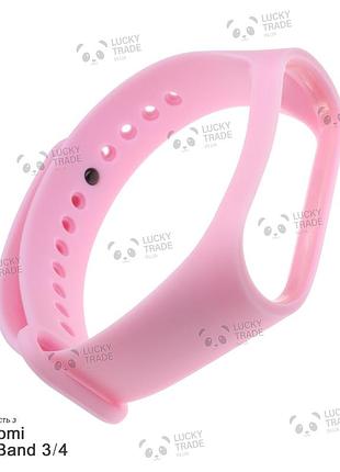 Ремешок xiaomi mi band 4 / 3 mijobs силиконовый однотонный браслет розовый 1627p