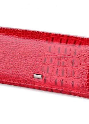 Женский кошелек кожаный под рептилию vermari 72038-1302 red