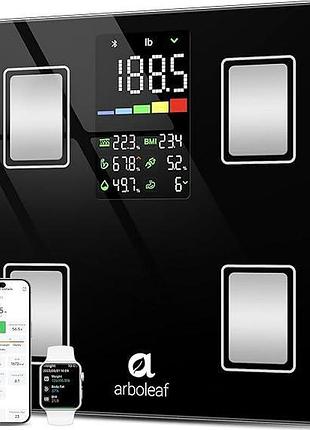 Смарт-ваги arboleaf: 14 показників складу тіла, великий led-дисплей, bluetooth, стан — новий