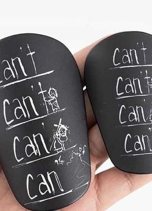 Мини щитки футбольные can't - can черные / маленькие щитки для футбола