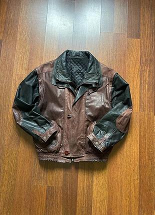 Куртка шкіряна чоловіча leather distressed street style streetwear б у