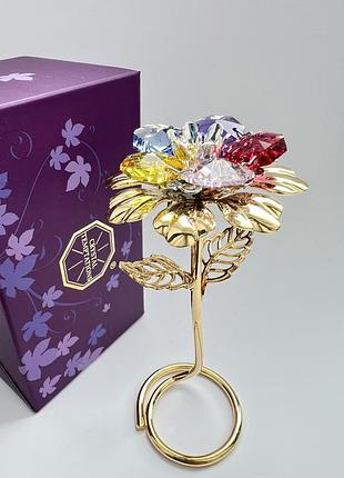 Фигурка со стразами swarovski цветок 10,5 см 160260