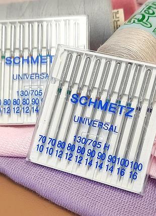 Иглы schmetz universal, mix: 70(2), 80(3), 90(3), 100(2)