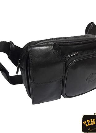 Сумка шкіряна italico 8606 nero чорний
