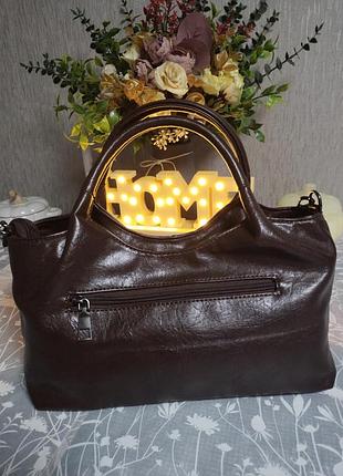 Новая сумка шоколадного цвета 3