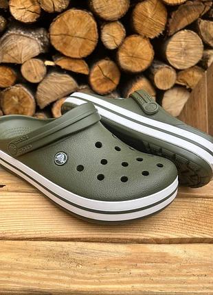 Сабо крокс для мужчин crocs crocband оливковые crocs crocband rmy green