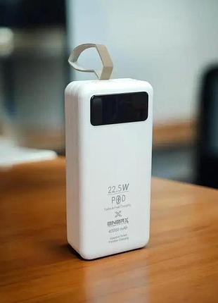 Повербанк power bank 40000mah enerx fast charging 22.5w white