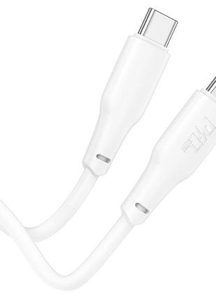 Кабель type-c/type-c hoco x93 60 w 2 m (круглий) white