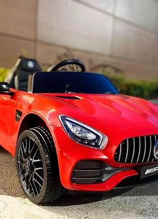 Дитячий електромобіль на акумуляторі mercedes m 4062 з пультом радіокерування для дітей 3-8 років червоний