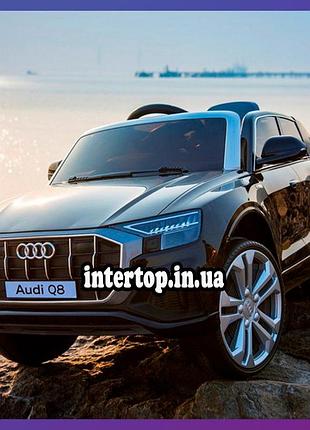 Дитячий електромобіль на акумуляторі audi q8 jj2066 з пультом радіокерування для дітей 3-8 років чорний