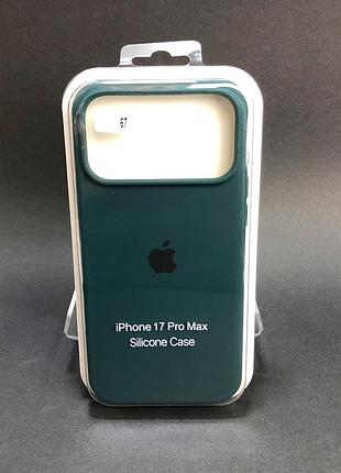 Чехол силиконовый для iphone 17promax silicone case orig full №67 moss green 4you