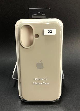 Чехол силиконовый для iphone 17 silicone case orig full №23 grey 4you