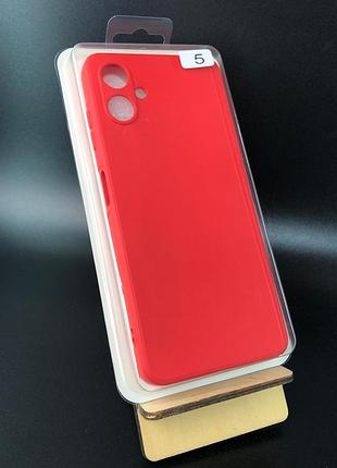 Чехол силиконовый для телефона samsung a07 4g silicone orig full №5 red 4you