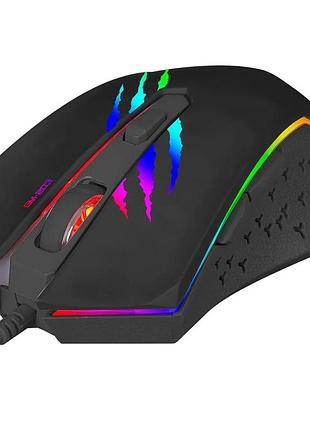 Мышь компьютерная проводная игровая xtrike me gm-203 с подсветкой rgb black