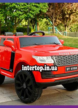 Дитячий електромобіль на акумуляторі джип range rover m 4836 з пультом р/у для дітей 3-8 років червоний