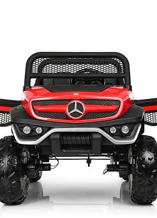Детский электромобиль на аккумуляторе джип mercedes m 4133 на радиоуправлении для детей 3-8 лет красный