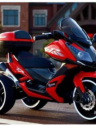 Дитячий електро мотоцикл триколісний на акумуляторі bambi m 4852 для дітей 3-8 років червоний