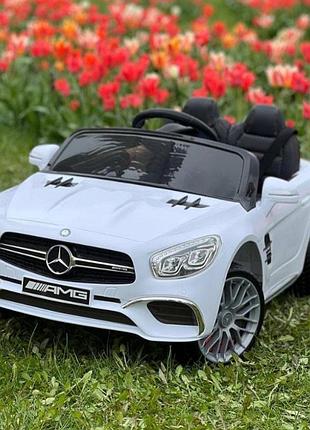 Дитячий електромобіль на акумуляторі mercedes m 4871 з пультом радіокерування 3-8 років білий