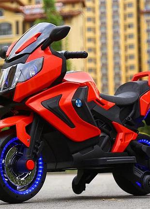 Детский электромотоцикл bmw на аккумуляторе m 3681 красный. мотоцикл для детей 3-8 лет