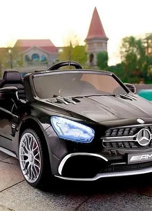 Дитячий електромобіль на акумуляторі mercedes m 4871 з пультом радіокерування 3-8 років автопофарбування чорний
