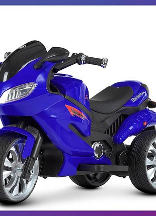 Дитячий електро мотоцикл із пультом керування suzuki m 4204 для дітей 3-8 років синій