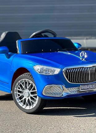 Дитячий електромобіль на акумуляторі mercedes m 4864 з пультом радіокерування 3-8 років автопофарбування синя