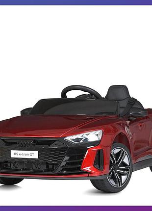 Дитячий електромобіль на акумуляторі audi rs e-tron gt з пультом радіокерування 3-8 років автопофарбування червоний