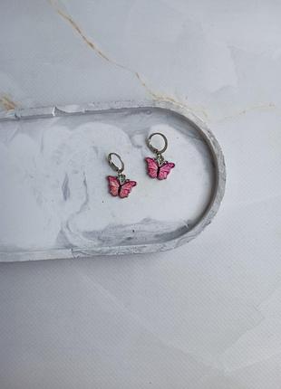 Серьги бабочки