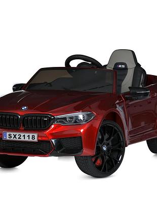 Дитячий електромобіль на акумуляторі bmw m5 з пультом радіокерування для дітей 3-8 років червоний