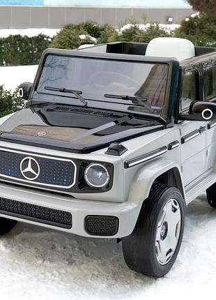 Детский электромобиль на аккумуляторе джип mercedes jj2088 на радиоуправлении для детей 3-8 лет серый