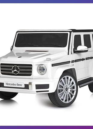 Дитячий електромобіль на акумуляторі джип mercedes m 5028 з пультом р/у для дітей 3-8 років білий