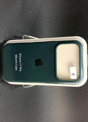 Чехол силиконовый для iphone 17pro silicone case orig full №67 moss green 4you