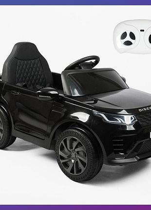 Дитячий електромобіль на акумуляторі джип land rover joy lr-80712-4 з пультом радіокерування для дітей 3-8 років чорний
