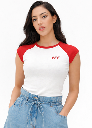 Бавовняна укорочена футболка primark.