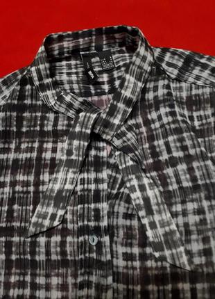 Рубашка блуза блузка удлиненная с бантом р 8 s марокко3 фото