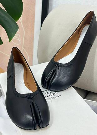 Женские черные балетки таби maison margiela